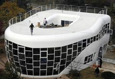 Toilet-shaped house
