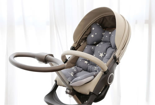 韩国borny优质棉蝴蝶枕双面婴儿车坐垫