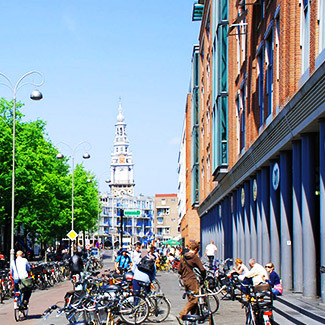 荷兰阿姆斯特丹犹太街风景