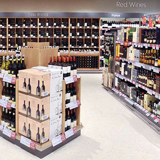 伦敦Waitrose酒类货架