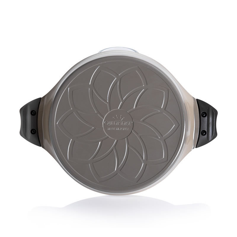 韩国QUEENSENSE浅底陶瓷涂层底部3D加热汤锅