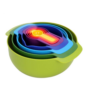 英国Joseph Joseph彩虹九厨具套装多用盆九件套