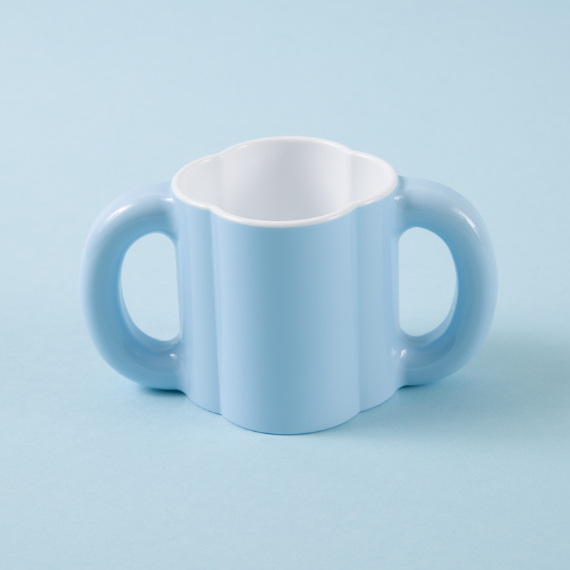 韩国deeuno儿童餐具双耳杯 天蓝