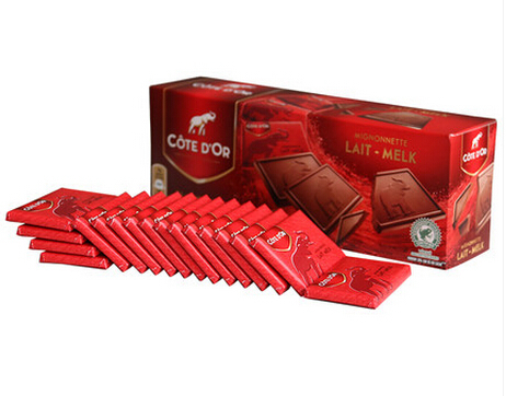 比利时Cote D'Or牛奶巧克力 240g（10g*24片）