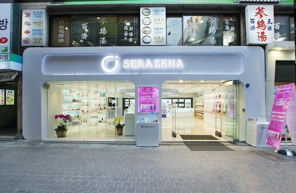 Serazena首尔总部店柜台展示
