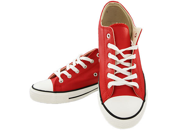 日本长崎屋超市红色休闲帆布鞋