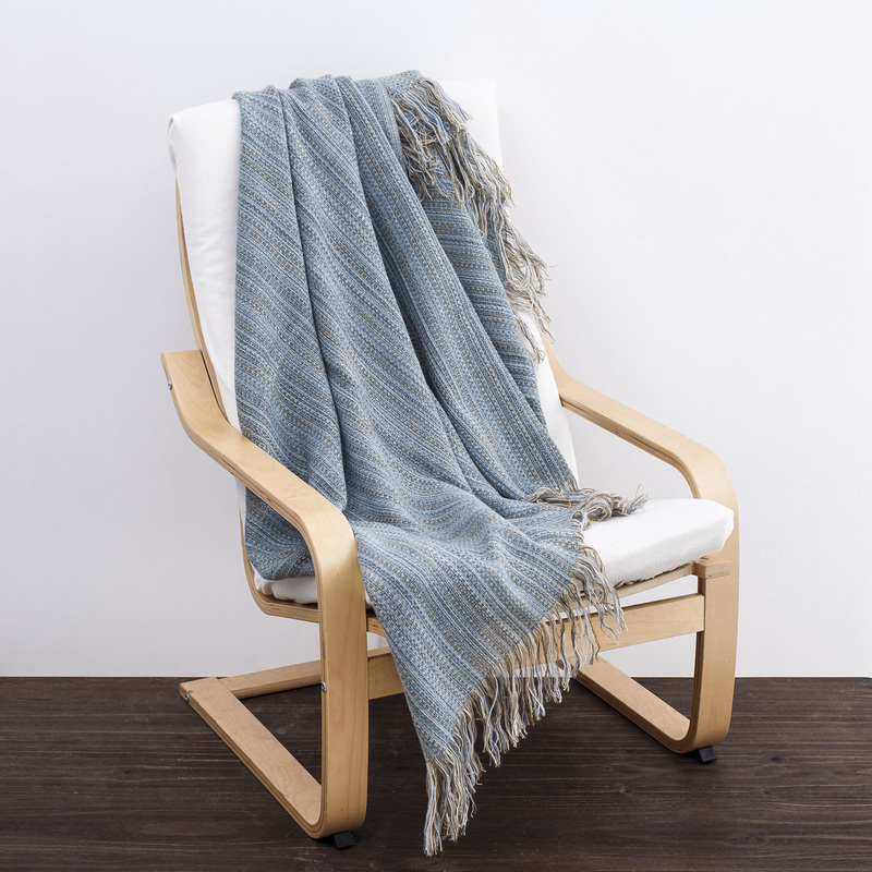 新西兰 Stansborough 躺椅盖毯1.4*1.8m 灰蓝