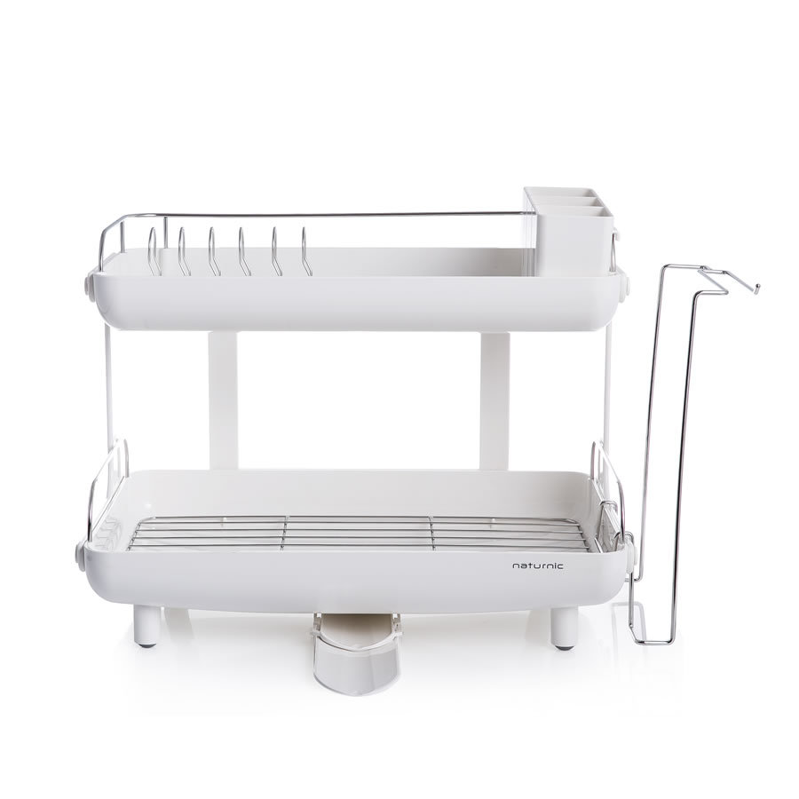 韩国Naturnic简约时尚多功能双层碗碟沥水架 51x36x39cm