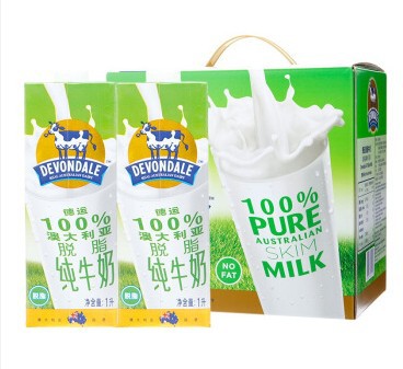 澳洲Devondale德运脱脂牛奶 1L*6 礼盒装