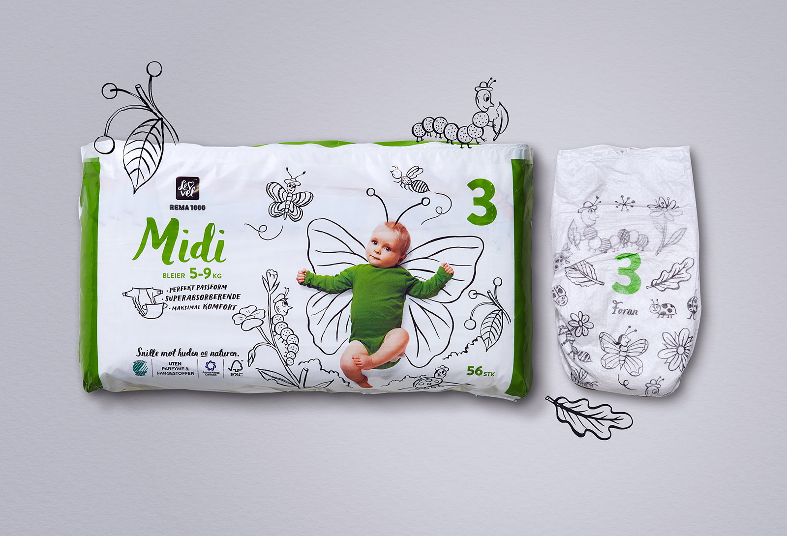 挪威REMA1000超市Midi纸尿裤-REMA 1000挪威奥斯陆 挪威REMA1000超市Midi纸尿裤