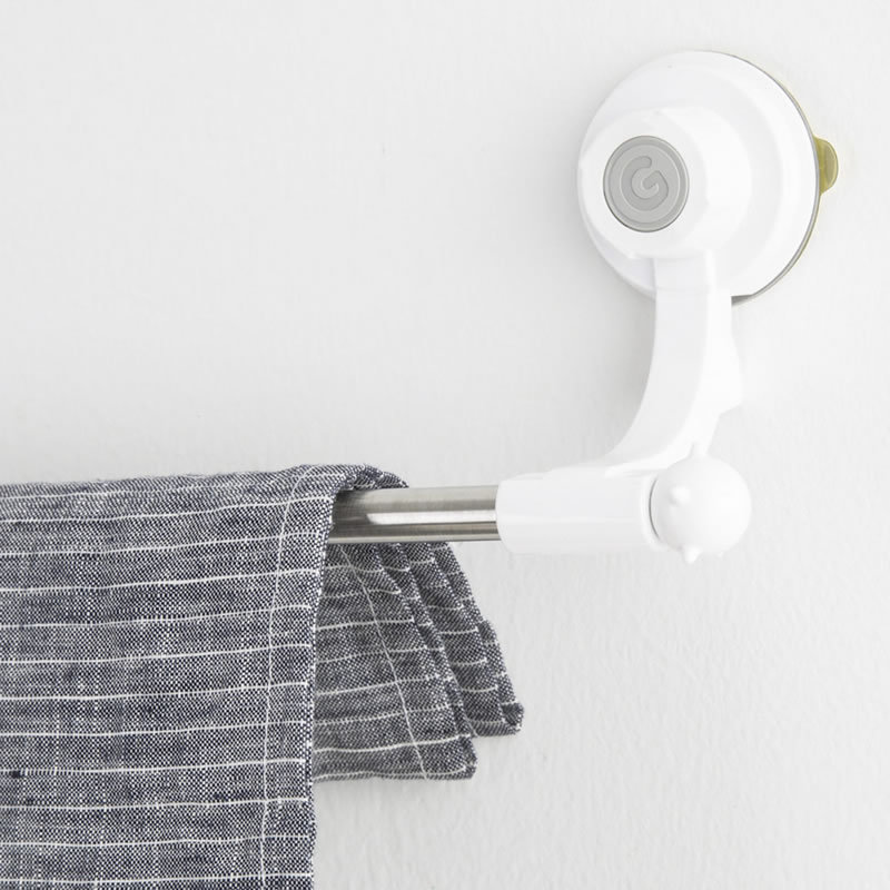 韩国吸盘式不锈钢毛巾架