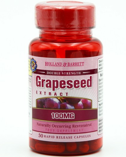 英国Holland & Barrett葡萄籽精华胶囊100mg50粒