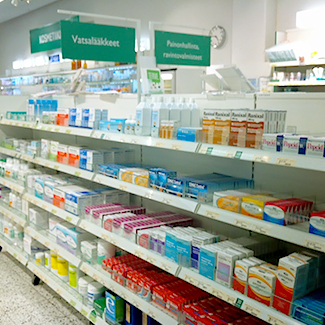 芬兰Yliopiston Apteekki商品货架