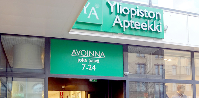 芬兰坦佩雷Yliopiston Apteekki门店