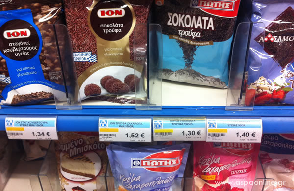 希腊超市Alfa-Beta里面的ION松露巧克力