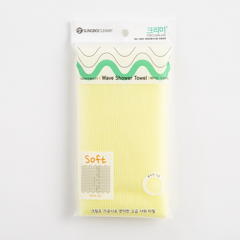 韩国搓澡巾乳黄色
