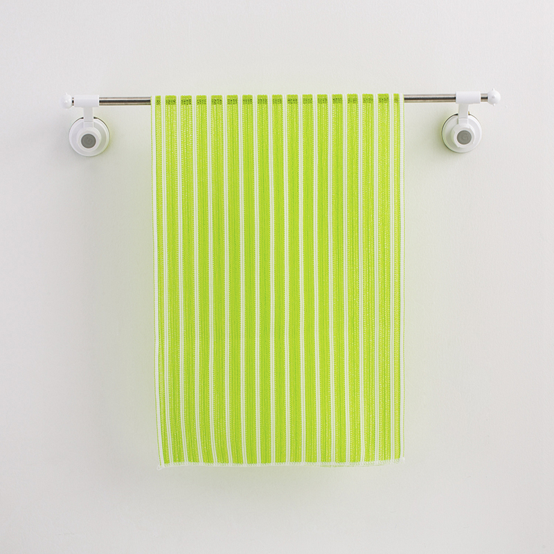 韩国尼龙条纹浴巾清新绿色