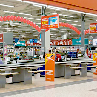 坦佩雷K-citymarket收银台