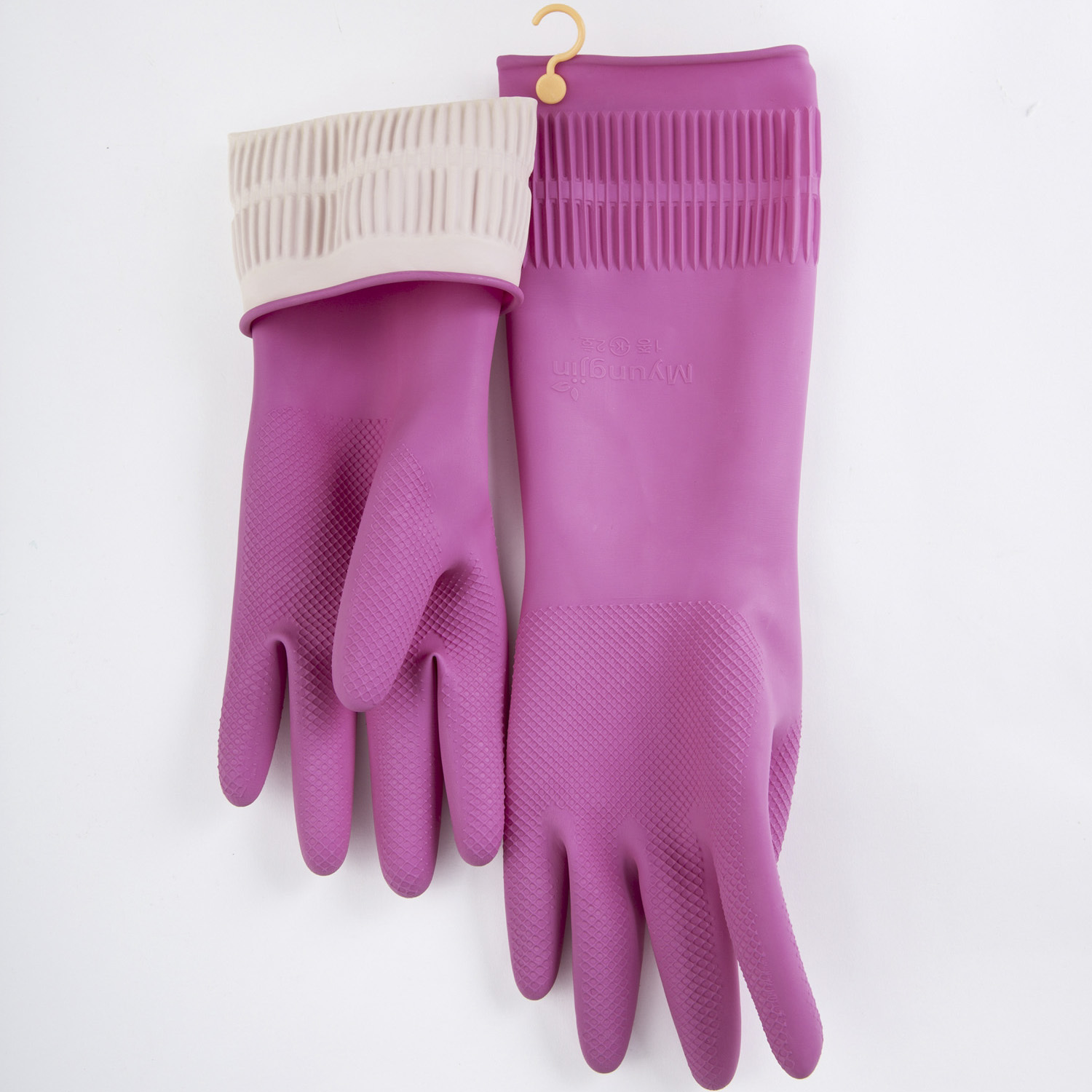 韩国厨房用硅胶手套桃红色