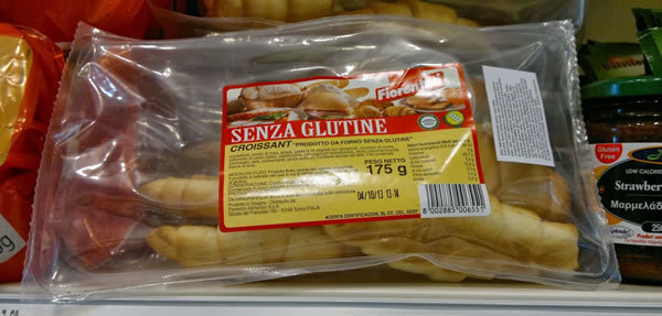 Masoutis超市的面包Senza Glutine