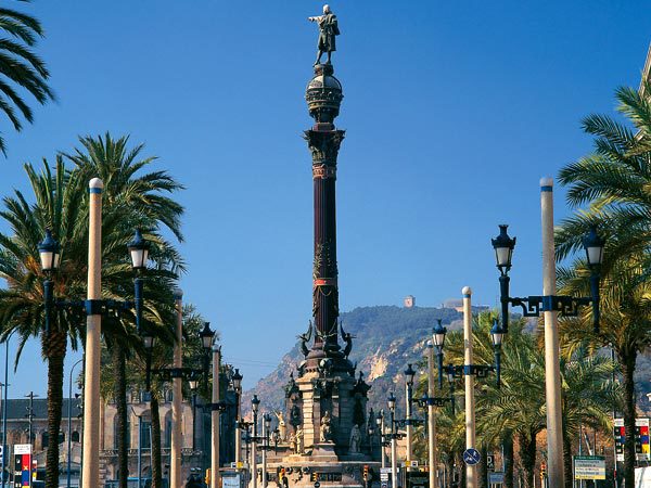 哥伦布纪念塔-西班牙-巴塞罗那 哥伦布纪念塔-西班牙-巴塞罗那