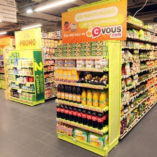 巴黎Casino食品货架