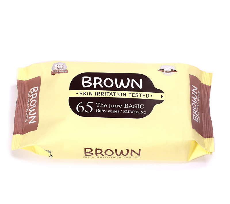 韩国BROWN天然矿泉水婴儿湿巾66片Organic/Embo三包装