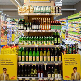 奥地利BILLA酒类货架