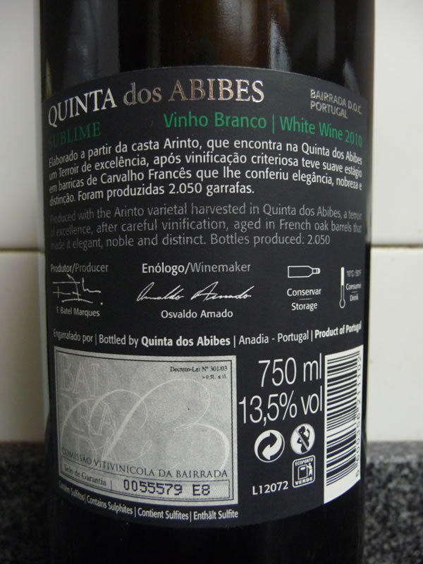 葡萄牙美酒葡萄酒Abibes