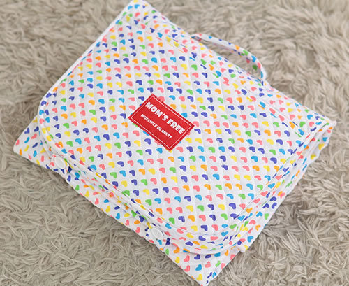 韩国ponopino天然乳胶儿童枕头+多功能便携毯子102*76cm