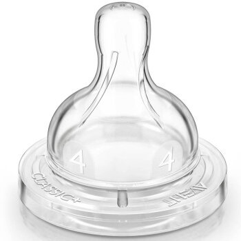 新安怡（AVENT）经典系列快流量奶嘴对装（4孔）SCF634/22