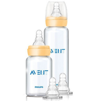 新安怡（AVENT）标准口径玻璃奶瓶新生儿套装 SCD803/01