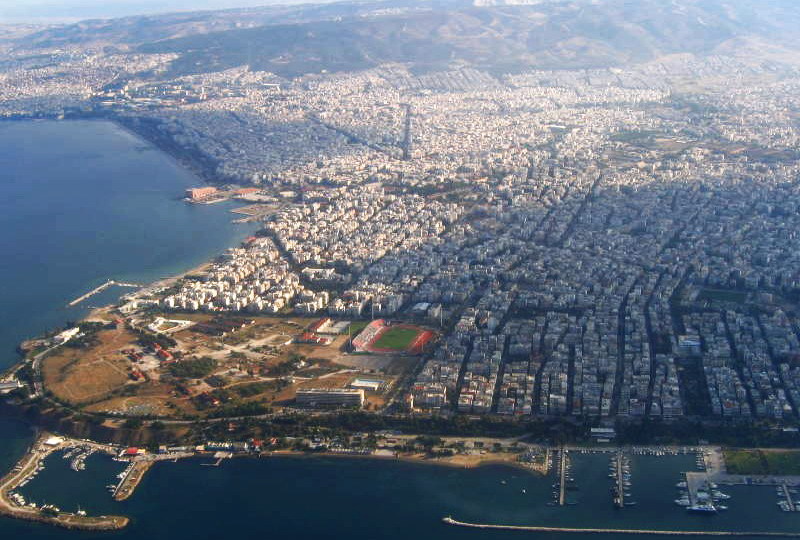 城市航拍-希腊-卡拉马里亚