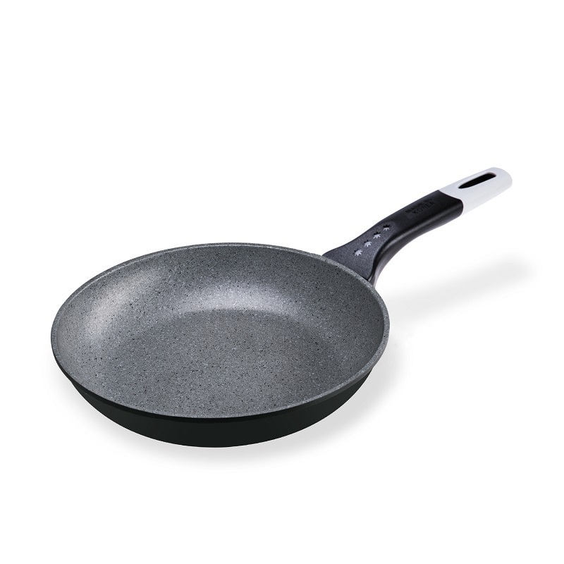 韩国Queen Art麦饭石不粘无油烟平底煎锅弯手把