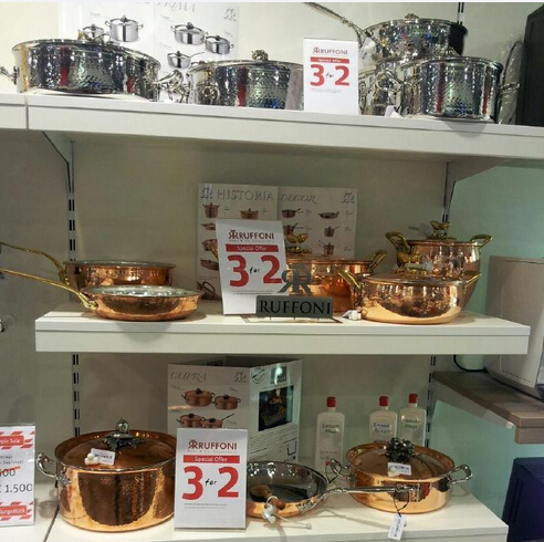 意大利Ruffoni奥梅尼亚总店锅具展示