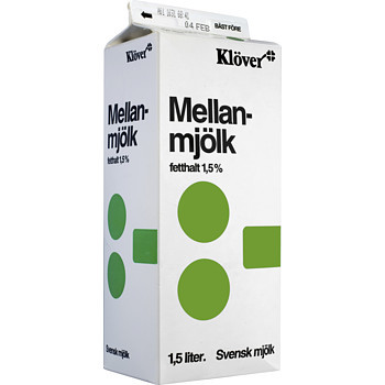 瑞典ICA超市Klöver脱脂牛奶