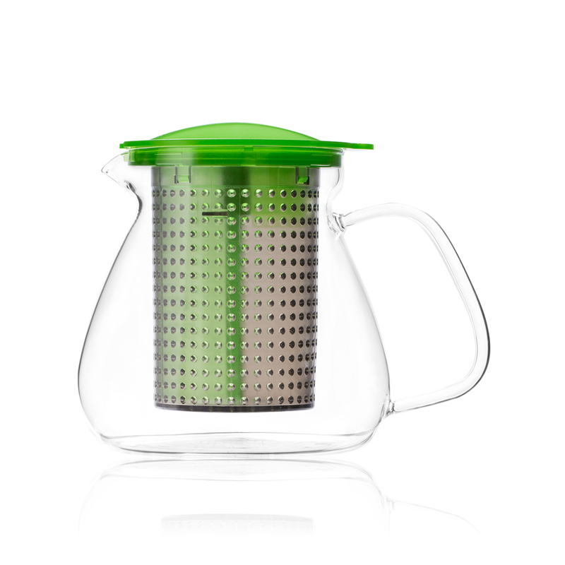 德国Finum 耐热玻璃泡茶壶1.0L 绿色