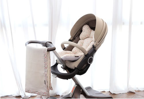 韩国borny优质棉蝴蝶枕双面婴儿车坐垫