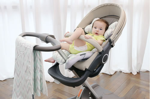 韩国borny优质棉蝴蝶枕双面婴儿车坐垫