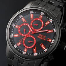 韩国特色品牌DOX手表-红黑