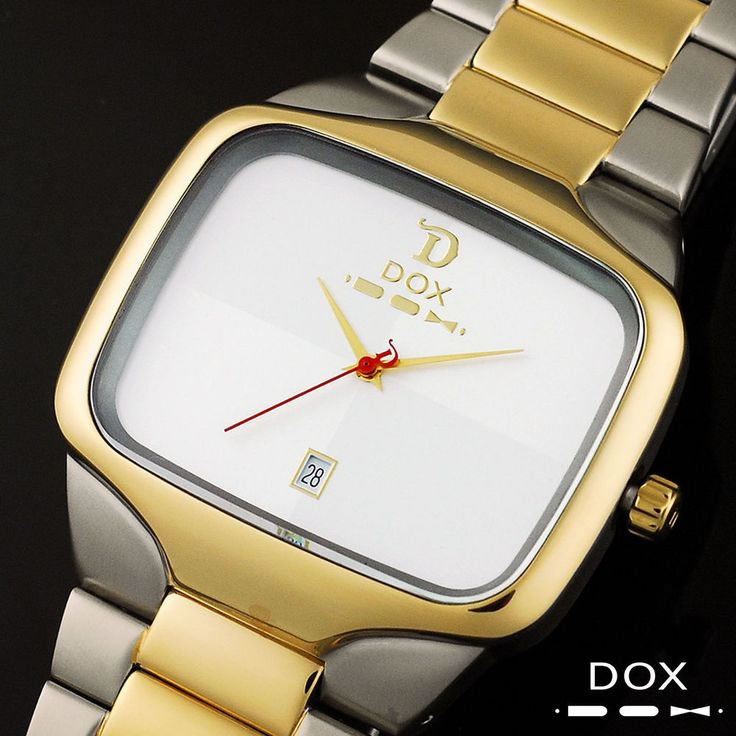 韩国DOX防水石英手表-银金