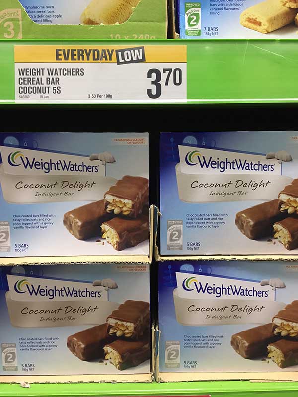 Weight Watchers 零食棒-PAK'n SAVE新西兰奥克兰市 Weight Watchers 零食棒