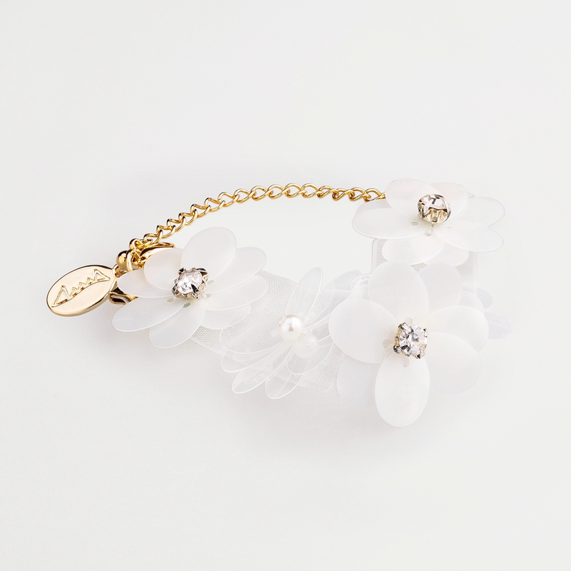 MORAN YI_F 手链 怪兽的雏菊 13.5 cm 白色
