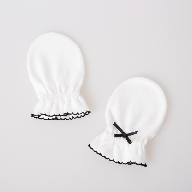 韩国Angelb. 婴儿防抓伤手套 白色