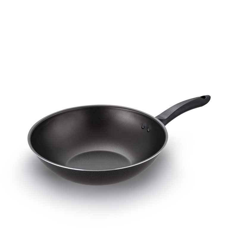 意大利 VALSECCHI平底不粘无油烟炒锅 黑色