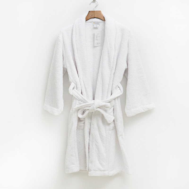 韩国 LAURENHILLS 超细纤维长款浴袍 白色