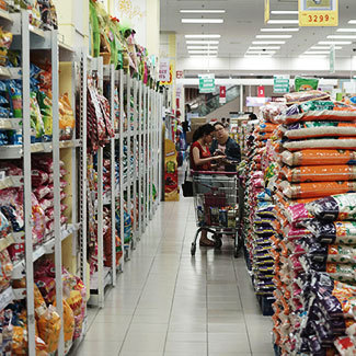 西友高野台店食品货架