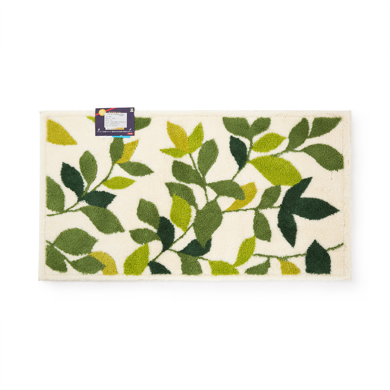 日本OKA 速干浴室地垫 绿叶款 45*75cm/60*110cm