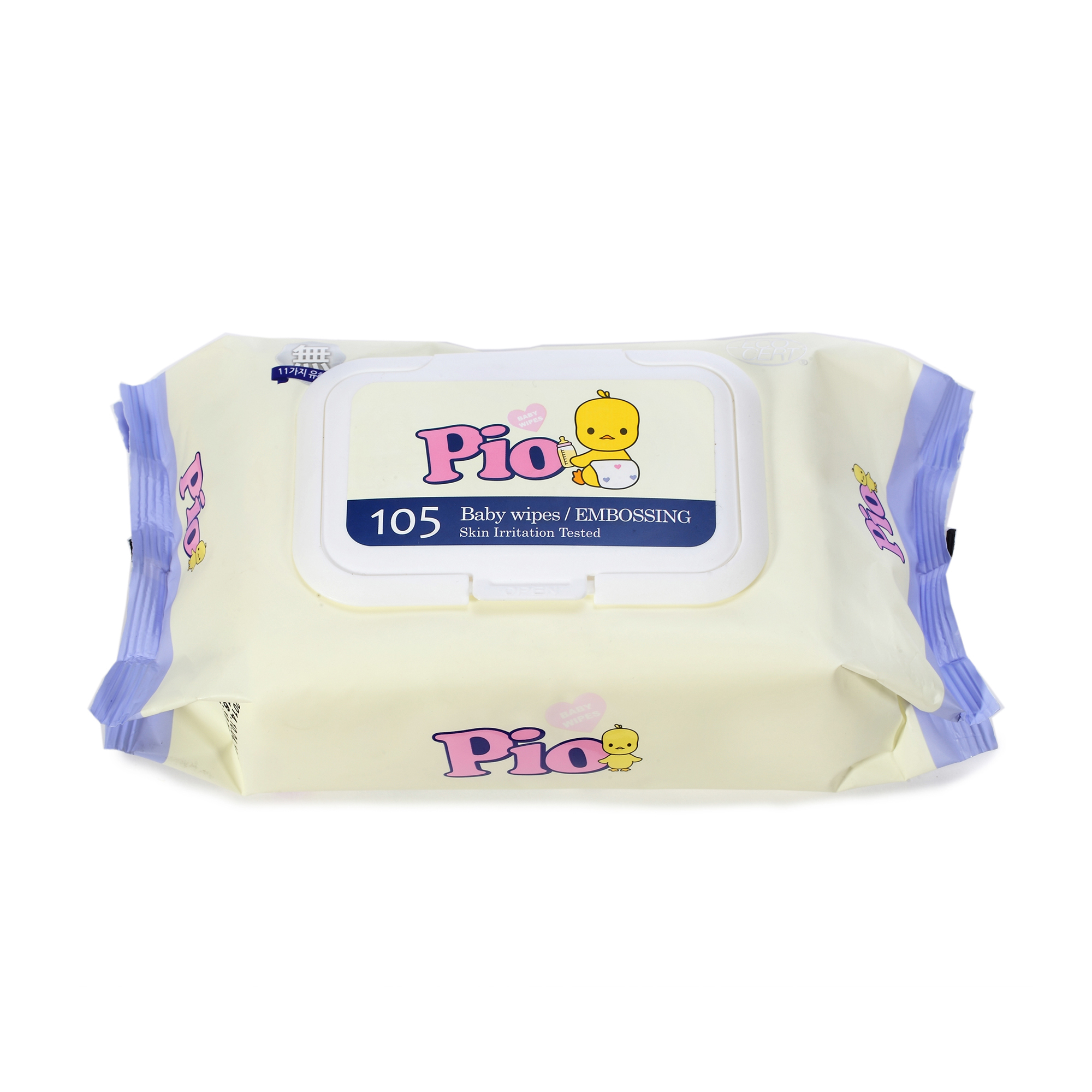 韩国Pio天然矿泉水婴儿湿巾105片Premium Embo/Cap三包装