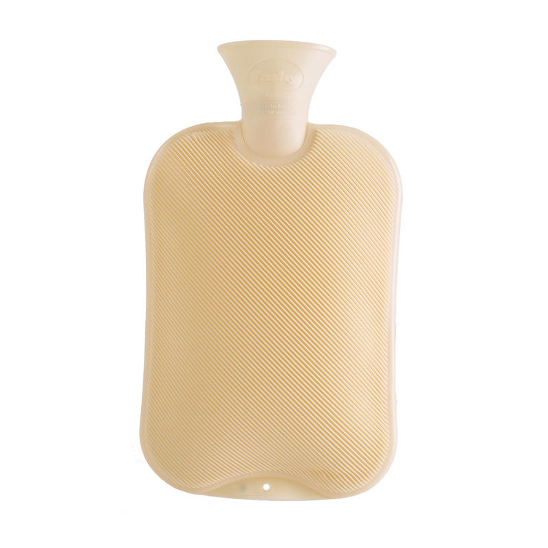 德国Fashy斜条纹热水袋 浅黄